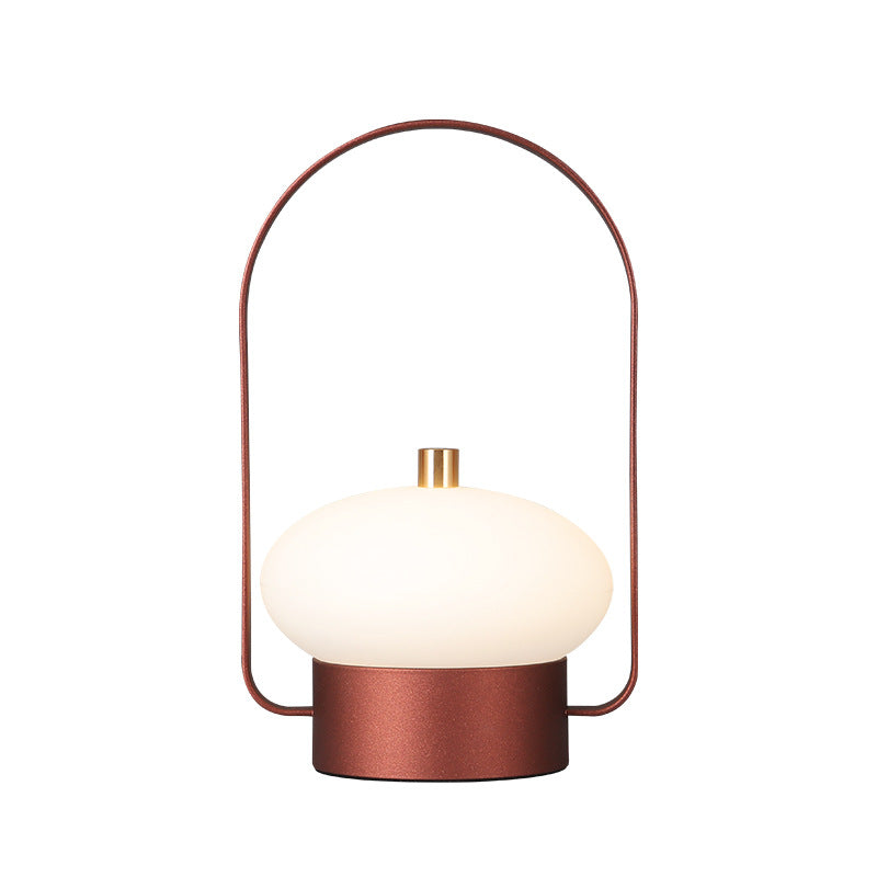 Portable table lamp Moonflower red